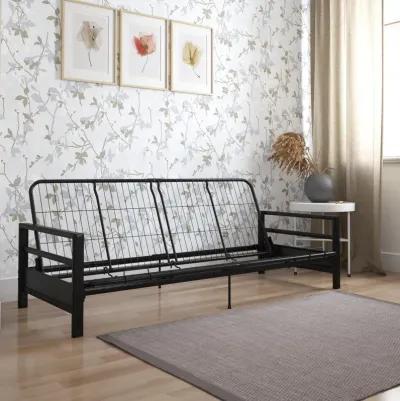 Miles Metal Futon Frame with Metal Mesh and Retainer Clips