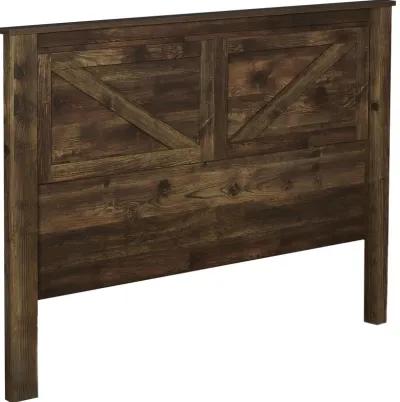 Farmington Rustic Farmhouse Queen Headboard with Decorative Panels