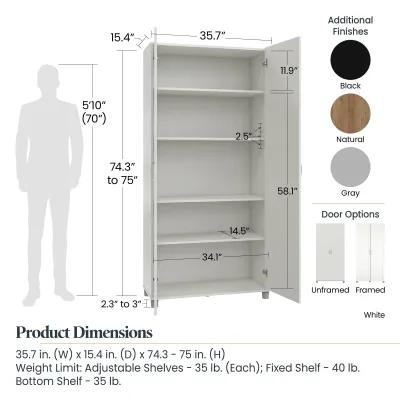 Basin 36 Inch 2 Door Utility Storage Cabinet