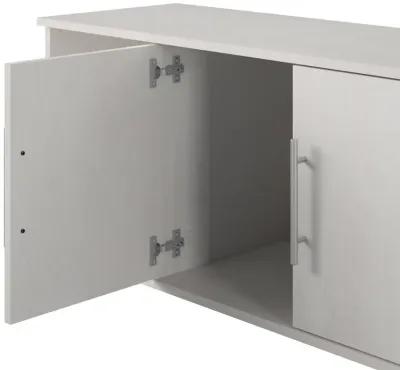 Shoe Storage Bench with 2 Open and 2 Closed Storage Compartments