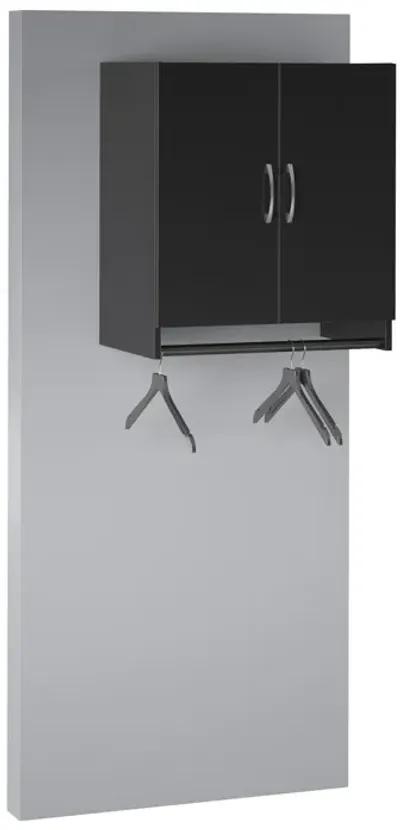 Basin 2 Door Wall Storage Cabinet with Hanging Rod