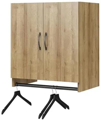 Basin 2 Door Wall Storage Cabinet with Hanging Rod