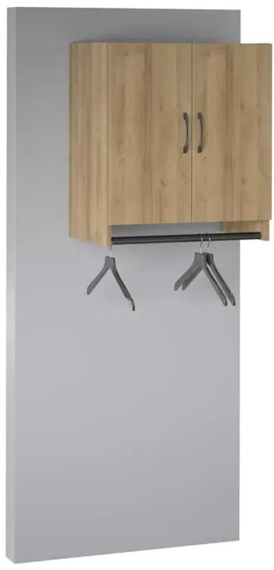 Basin 2 Door Wall Storage Cabinet with Hanging Rod