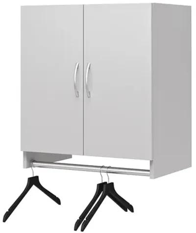 Basin 2 Door Wall Storage Cabinet with Hanging Rod