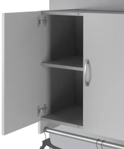 Basin 2 Door Wall Storage Cabinet with Hanging Rod