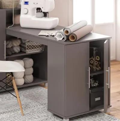 Camberly Hobby and Craft Desk with Storage Cabinet