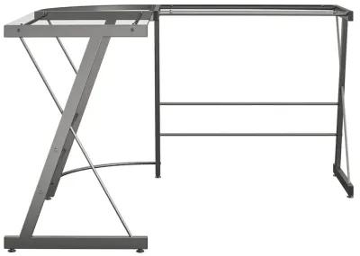 Latour Glass L-Shaped Computer Desk