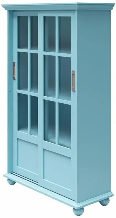 Aaron Lane Tall Bookcase with 2 Sliding Glass Doors