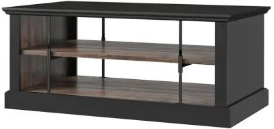 Hoffman Two-Toned Rustic Coffee Table with 2 Shelves