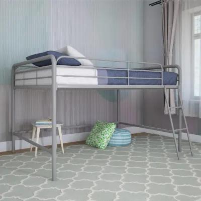 Jett Junior Full Metal Loft Bed with 3 Step Ladder