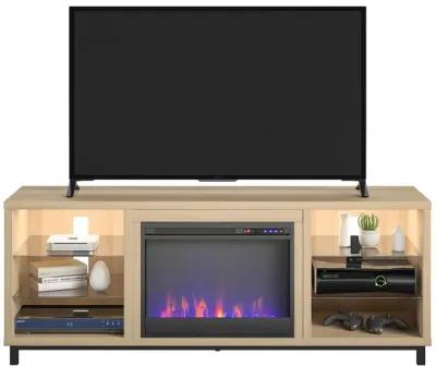 Lumina Fireplace TV Stand for TVs up to 70 Inch with 7 Color LED Lights