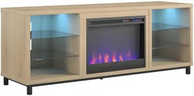 Lumina Fireplace TV Stand for TVs up to 70 Inch with 7 Color LED Lights