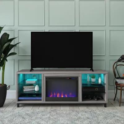 Lumina Fireplace TV Stand for TVs up to 70 Inch with 7 Color LED Lights