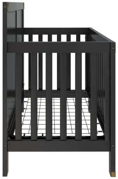 Miles 5 in 1 Convertible Crib with Brass Finished Accents