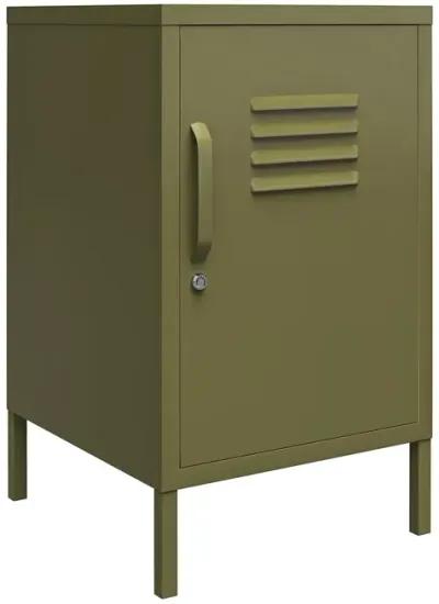 Shadwick 1 Door Metal Locker Style Livingroom End Table