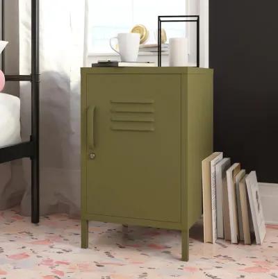 Shadwick 1 Door Metal Locker Style Livingroom End Table