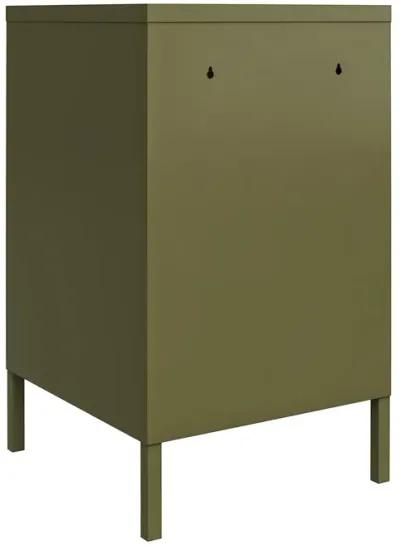 Shadwick 1 Door Metal Locker Style Livingroom End Table