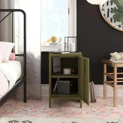 Shadwick 1 Door Metal Locker Style Livingroom End Table