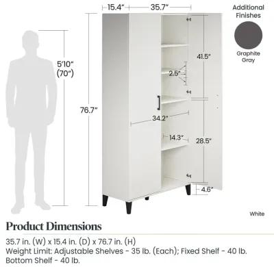 Flex Multipurpose Tall Storage Cabinet with Adjustable Shelving