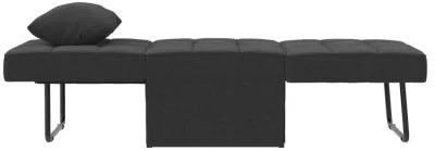 Convertible Lounger Ottoman Linen Sofa Chair with 4-in-1 Design