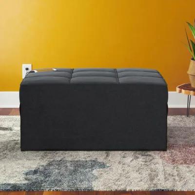 Convertible Lounger Ottoman Linen Sofa Chair with 4-in-1 Design