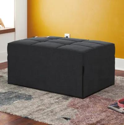 Convertible Lounger Ottoman Linen Sofa Chair with 4-in-1 Design