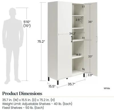 Versa 36" Wide 2 Door Garage Sport or Craft Storage Cabinet