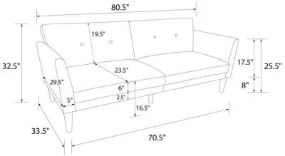 Regal Linen Upholstered Futon