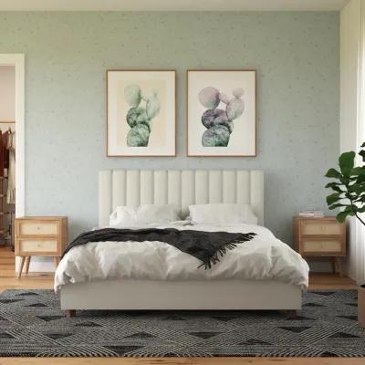 Brittany Upholstered Bed with Channel Tufted Headboard