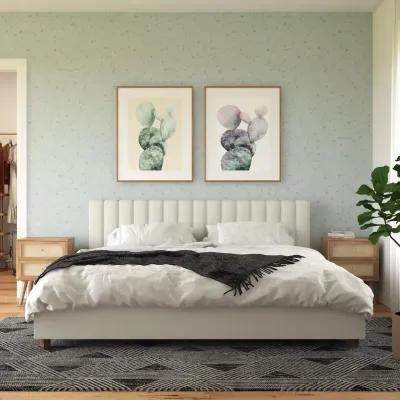 Brittany Upholstered Bed with Channel Tufted Headboard