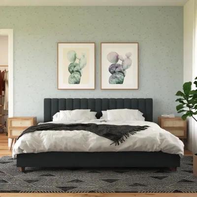 Brittany Upholstered Bed with Channel Tufted Headboard