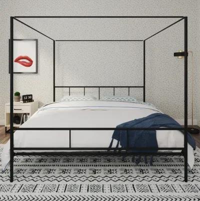 Marion Four Poster Metal Canopy Bed with Soft Clean Lines