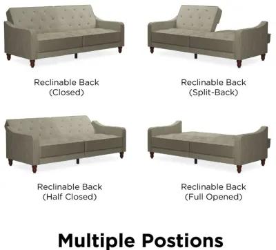 Vintage Tufted Split Back Futon