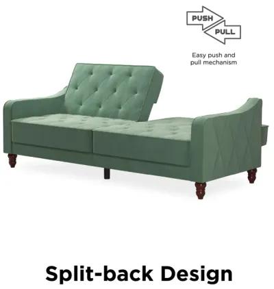 Vintage Tufted Split Back Futon