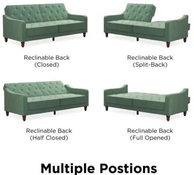 Vintage Tufted Split Back Futon