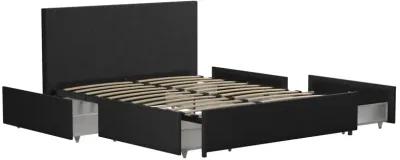 Kelly Upholstered Bed with 4 Storage Drawers