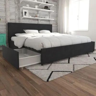 Kelly Upholstered Bed with 4 Storage Drawers