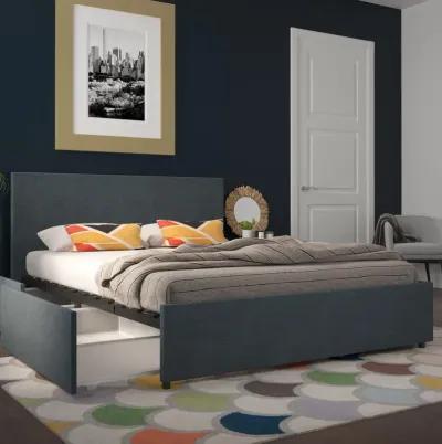 Kelly Upholstered Bed with 4 Storage Drawers