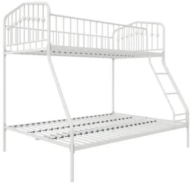 Bushwick Metal Bunk Bed with Secured Metal Slats and Integrated Ladder