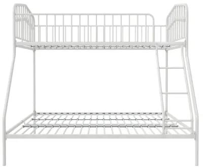 Bushwick Metal Bunk Bed with Secured Metal Slats and Integrated Ladder