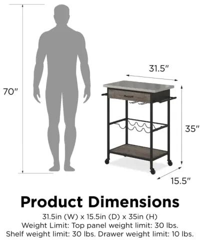 Nora Multifunctional Kitchen Cart