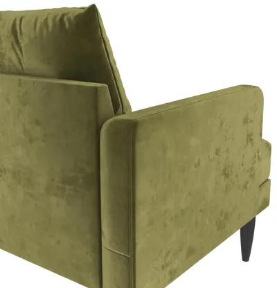 Bailey Velvet Pillowback Sofa with Metal Tapered Legs