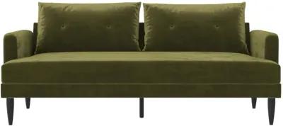 Bailey Velvet Pillowback Sofa with Metal Tapered Legs