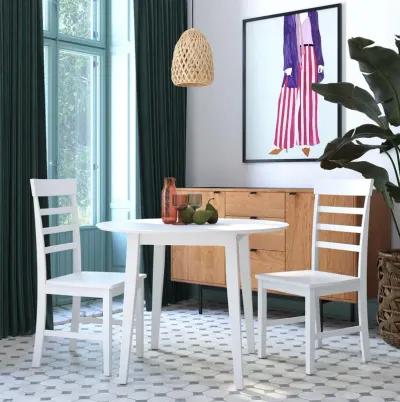 Brooks 3 Piece Wood Dining Set with a Table and 2 Chairs