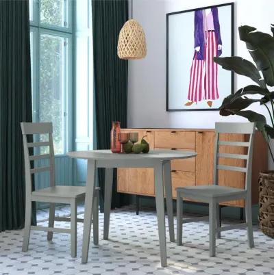 Brooks 3 Piece Wood Dining Set with a Table and 2 Chairs