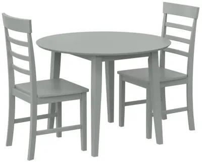 Brooks 3 Piece Wood Dining Set with a Table and 2 Chairs