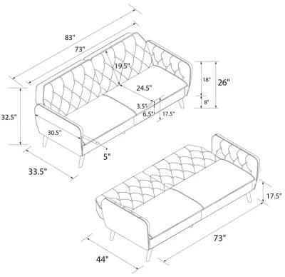 Tallulah Memory Foam Futon