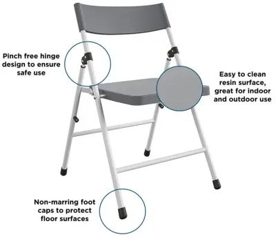 Kid's Plastic Pinch-Free Folding Chair, Set of 4