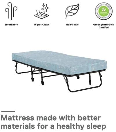 Folding Cot Guest Bed with 5 Inch Mattress