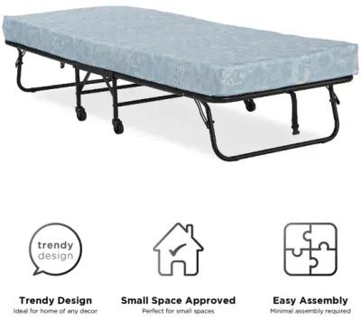 Barry Folding Cot Guest Bed with 4 Inch Mattress